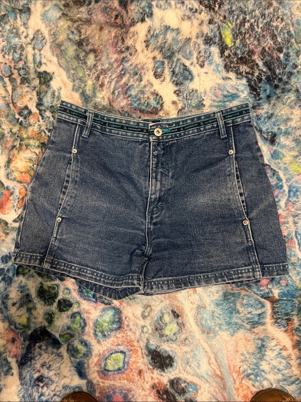 90’s vintage High Rise Jean shorts sz 9 (fits like a 4-6) heavyweight denim